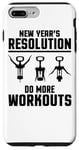 iPhone 7 Plus/8 Plus New Year's Resolution Do More Workouts - Funny Wine Lover Case