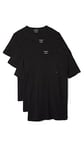 Emporio Armani Men's Emporio Armani Men's Cotton Crew Neck T-shirt, 3-pack Undershirt, Black, L UK