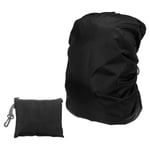 45L Backpack Rain Cover with Drawstring Bag, Oxford Cloth, M, Black