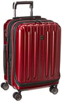 Umbrella Unisex-Adult's Delsey Paris Titanium Hardside Expandable Luggage with Spinner Wheels Bag, Black Cherry Red, Carry-On 19 Inch