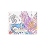Cartoon Mermaid with Coral Sea Shell and Sea Horse Myth Painting Rectangle Non Slip Rubber Mouse Pad Gaming Mousepad Mat for Woman Man Employee Boss Work
