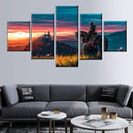 BJWQTY Frameless-The Witcher 3 Wild Hunt Wall Game Home Furnishing Prints On Canvas Non-Woven Artwork Painting Picture Photo Home Decoration5 pieces_40X60_40X80_40X100Cm