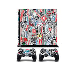 StickerBomb Extreme Sports Logos Print PS4 PlayStation 4 Vinyl Wrap/Skin/Cover for Sony PlayStation 4 Console and PS4 Controllers