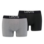Levis Kalsonger 2P Men Optical Illussion Boxer Brief Grå/Svart bomull XX-Large Herr