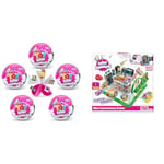 5 Surprise 77241-B Toy Mini Brands Series 2 Wave 2 (5 Pack) Mystery Collectible Capsule for ages 3 Mini Brands Mini Convenience Store Playset with 1 Exclusive Mini