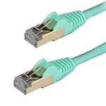 StarTech 2m Aqua Cat6a Ethernet Cable - STP
