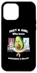iPhone 14 Pro Max Just a Girl Who Loves Avocado and Ballet Dance, Funny Women Case