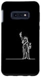 Coque pour Galaxy S10e One Line Art Dessin Lady Liberty