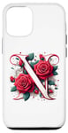 iPhone 13 Red Rose Roses Flower Floral Design Monogram Letter N Case