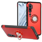 Labanema Case for Xiaomi Mi CC9, Hybrid Dual Layer [Anti-Scratch] [Shock Absorb] 360°Rotation Ring Holder Kickstand Armor Protective Case for Xiaomi Mi CC9 Pro/Mi Note 10 /Mi Note 10 Pro - Red