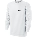 Nike Men's Sweatshirt WHITE Crew-Neck Cotton Fleece SIZE M- MODEL 611467-100