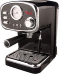 Machine à expresso et Cappuccino Design rétro - 1100W - 3 filtres - Pompe 15 bar [MADE IN ITALY] - Réservoir d'eau amovible 1,2 L