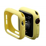 Compatible avec Apple Watch Series SE 6/5/4, 42 mm, Coque de Protection Antichoc en TPU Ultra Mince, Souple pour Jaune