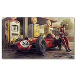 HUAZAI Canvas painting Vintage Car Poster Ferraris Classic Racing F1 Race Car Artwork Wall Art Picture Print Canvas Painting For Home Living Room Decor (Color : PF664, Size (Inch) : 50x100cm)