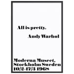 Andy Warhol - 'All Is Pretty' Framed Print, 103 x 73cm, Black/White