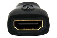 StarTech.com Mini HDMI to HDMI Adapter, 4K High Speed HDMI Adapter, 4K 30Hz Ultra HD High Speed HDMI Adapter, HDMI 1.4, Gold Plated Connectors, UHD Mini HDMI Adapter 4K, Black - Mini HDMI to HDMI Converter - HDMI adapter