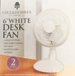GILL&HOBBES 16"/9"/6" Stand/Desk Fans -Electric Portable Cooling Fans (6 INCH)