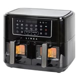 Linea Dual Air Fryer 9L 60 Min Timer Viewing Window 12 Cooking Presets New