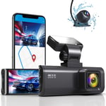 REDTIGER Dash Cam 4K Built in WiFi GPS Front 4K Rear 1080P Dual Dash Camera for Cars 3.16" IPS Screen 170° Wide Angle Camera with Sony Sensor,WDR Night Vision,G-Sensor,Loop Recording,Support 256GB Max