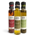 Gran Grans Olive Oil Variety Pack - 1 x Classic Extra Virgin, 1 x Double Chilli Oil, 1 x Rosemary & Garlic Oil - A Perfect Italian Gift Bundle - Small Batch Family Made in Ireland - 3 Bottles x 250
