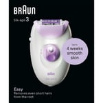 Braun Silk-épil 3, Epilator med sladd, för hårborttagning, 3-000, Lila