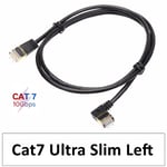 0.25m Left Câble Ethernet CAT7 10Gbps, Mini câble Lan Slim, 4.0mm diamètre, RJ45 ordinateurs portables, Modem PS 4, réseau Nipseyteko