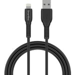 Smartline LADDKABEL LIGHTNING STRONG FÖR IPHONE/IPAD SVART 2M