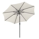 SONGMICS 290 cm Garden Parasol Umbrella, UPF 50+, Sun Shade, 30° Tilt in 2 Directions, Crank Handle for Opening and Closing, for Outdoor Gardens Pool
