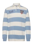 Classic Fit Striped Jersey Rugby Shirt Tops Polos Long-sleeved White Polo Ralph Lauren