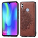 LLLi Mobile Accessories for HUAWEI Embossed Mandala Pattern Magnetic PC + TPU + Fabric Shockproof Case for Huawei Honor 10 Lite(Black) (Color : Brown)