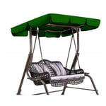 DYHQQ Replacement Canopy for Swing Seat 2 & 3 Seater Sizes Hammock Cover Top Garden Outdoor,Green,190x132cm(75x52'')