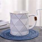 DUKAILIN Espresso Cups Black and White Grid Geometry Ceramic Coffee Mug Porcelain Juice Drinking Cup Coffee Milk Tea Cup|Mugs