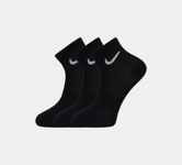 3 Pairs NIKE Logo Sports Ankle & No Show Socks Unisex-Black White Grey Size S-XL