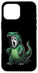 Costume de fantôme portant un dinosaure pour Halloween Cosplay T-Rex Coque pour iPhone 16 Pro Max