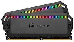 Corsair DOMINATOR PLATINUM RGB 32GB (2x16GB) DDR4 3600 (PC4-28800) C18 1.35V AMD Optimised Memory- Black