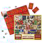 2024 Julkalender Pussel 1000 Bitar 24 Dagars Julnedräkning Vintage Julkort Pussel Som Dekoration Christmas puzzle blind box A