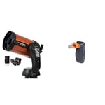 Celestron 11069 NexStar 8SE Computerised Schmidt-Cassegrain Telescope with Advanced GPS, Astroimaging and AutoAlign Features, Black/Orange & 93973 Skyportal Wifi Module - Black