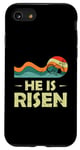 Coque pour iPhone SE (2020) / 7 / 8 T-shirt chrétien « He Is Risen Sun Resurrection Easter »