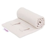 Babybay - Tour de lit coton organique Royal pour barrière Cododo - Beige à pois dorés