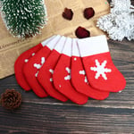 6pcs Christmas Decorations Knife Fork Set Gift Bag Christmastree Onesize