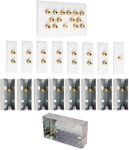 7.1 Surround Sound Audio AV Speaker Wall Face Plate Kit + Back Boxes NON SOLDER