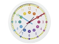 Hama "Easy Learning" Children's - Klocka - Kvarts - Väggmonterbar - 30 Cm - Färg - Ram: Vit