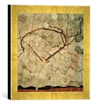 Kunst für Alle 'Encadré Image de Egon Schiele Arbre dans bewegter Air, d'art d'automne dans la Main Photos de Grande qualité Cadre, 30 x 30 cm, Doré Raya