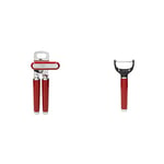 KitchenAid Stainless Steel Tin Opener – Empire Red & Stainless Steel Y Peeler - Empire Red