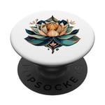 Lotus flower paint PopSockets Swappable PopGrip