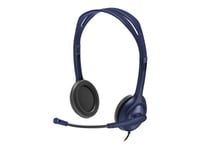 Logitech - Micro-casque - sur-oreille - filaire - jack 3,5mm - bleu nuit - universitaire (pack de 5)