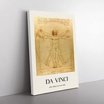 Big Box Art Vitruvian Man Vol.1 Leonardo Da Vinci Canvas Wall Art Print Ready to Hang Picture, 76 x 50 cm (30 x 20 Inch), Exhibition