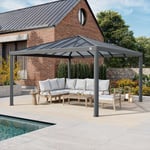 PRIMEYARD Hardtop paviljong 4x4m, utan gardiner - (300661)