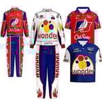 Film Ricky Bobby Cosplay Uniform Racing Wear Topp Byxor Man Halloween Karneval Kläder hög kvalitet och säker-Perfekt Red L