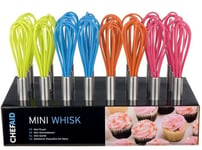 1x Chef Aid Kitchen Baking Egg Beating Silicone Head Hand Held Mini Whisk Mixer